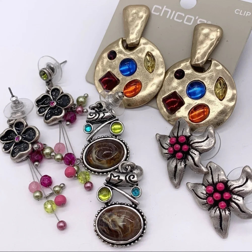 Chico’s Earrings Four Pair